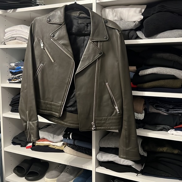 Olive Rag & Bone leather jacket. New with out tags. - Picture 2 of 4